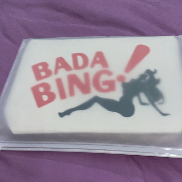 NEW Sopranos Ladies Bag Batta Bing red letters small cute hand bag purse wallet - Picture 4 of 6